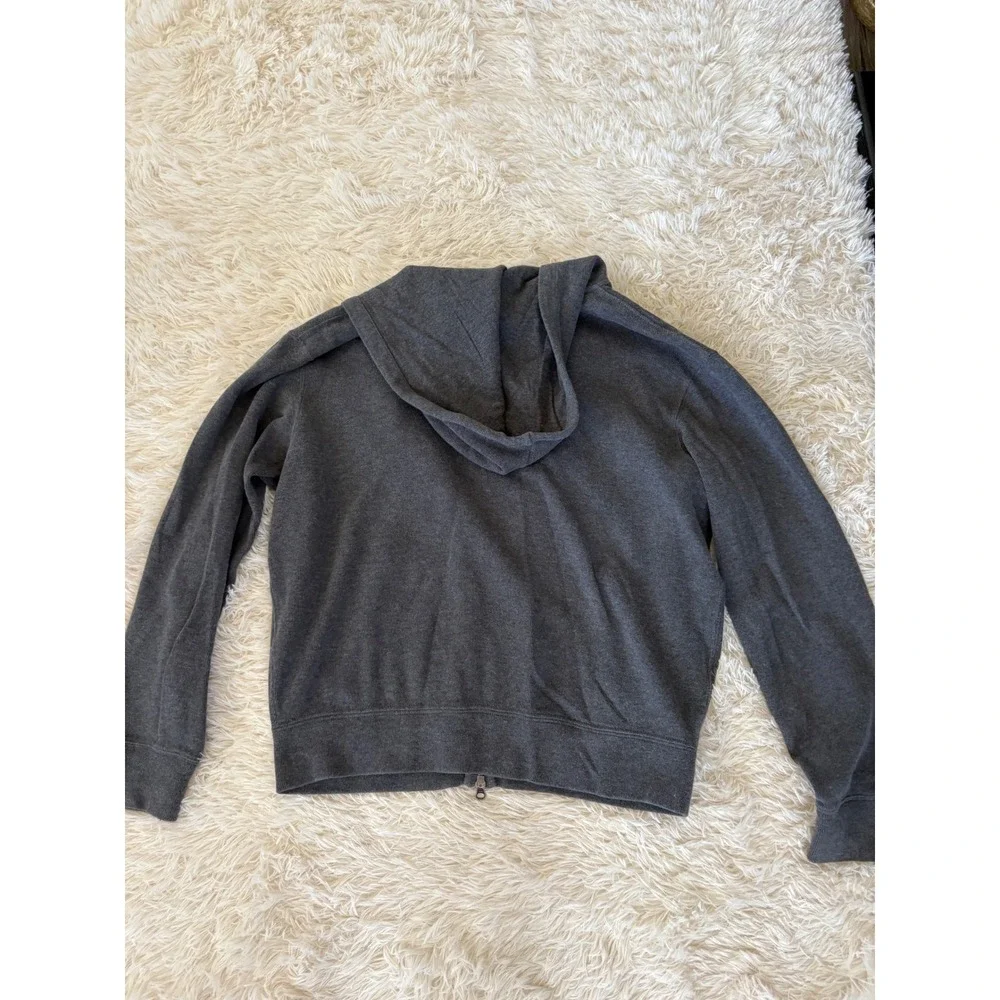 Vintage Polo Ralph Lauren Mens leather Full Zip Sweatshirt‎ Gray Size Large